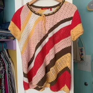 Gorgeous crochet top  Anne Klein  Size xl